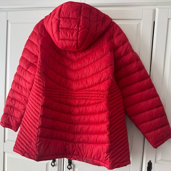 Dennis Basso Water Resistant Quilted Jacket Lining Red Fire Sz xl - Picture 2 of 8